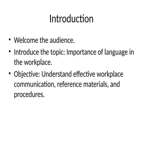 Workplace Working LAnguage Notes for Diploma Students