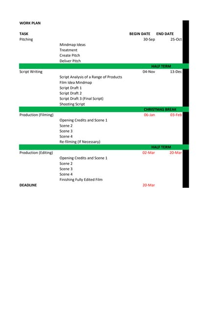 Task 8 work plan | PPTX
