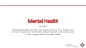 Mental Health at Work