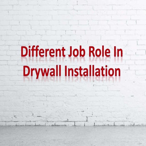 Work process in drywall installation