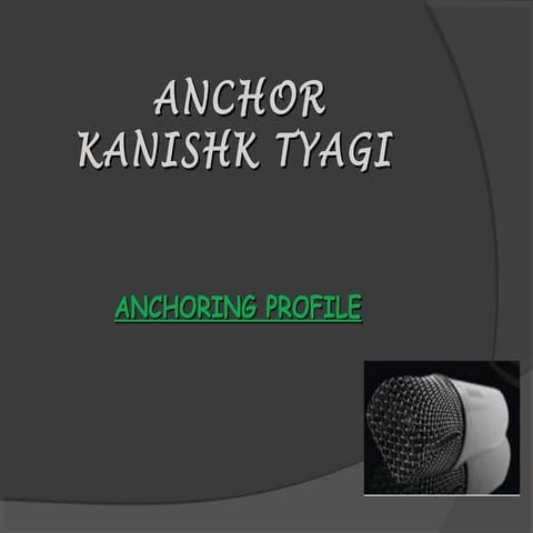 Work profile kanishk @ ppt format