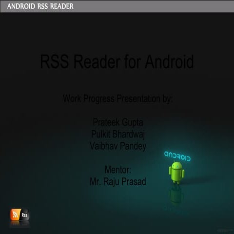 Work progress presentation