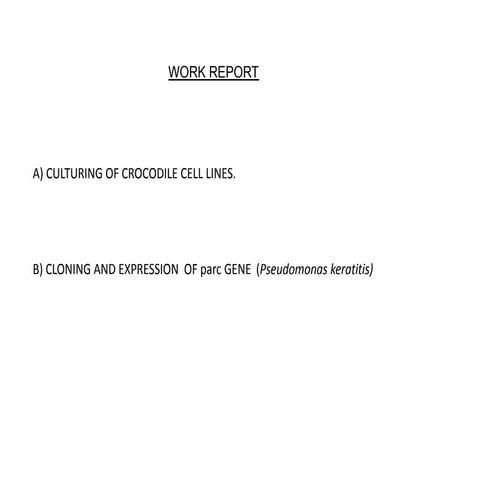Tissue Culture and Cloning Work