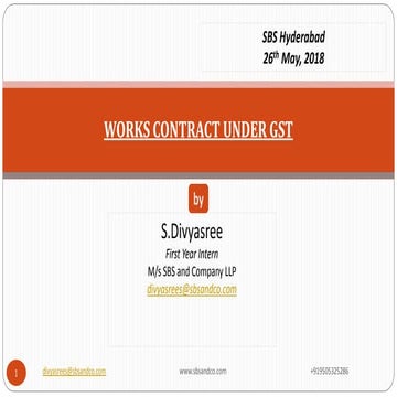 WORKS CONTRACT UNDER GST