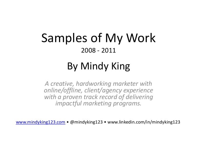 Work Samples
