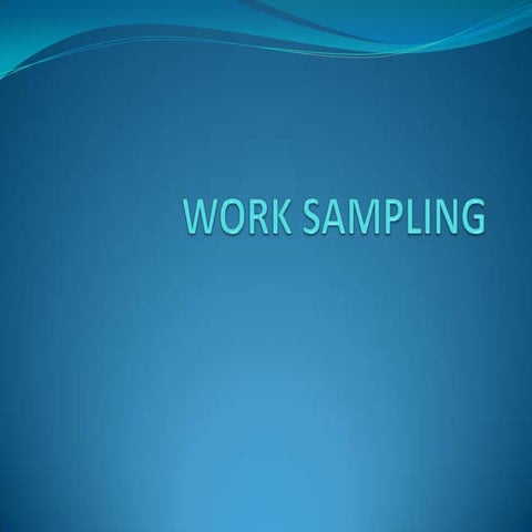 Work sampling