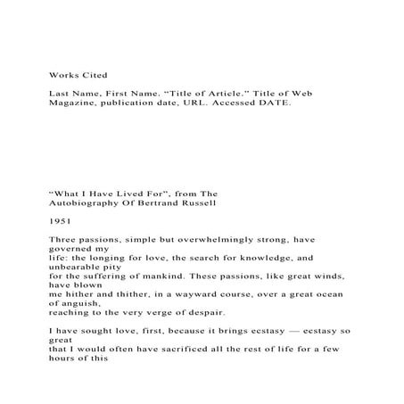 Works CitedLast Name, First Name. Title of Article.” Titl.docx