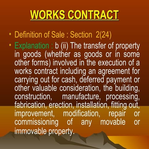 Works Contract | PPT
