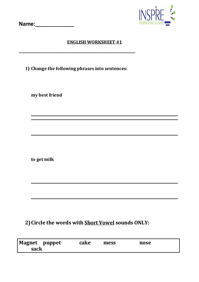 worksheet 1 eng