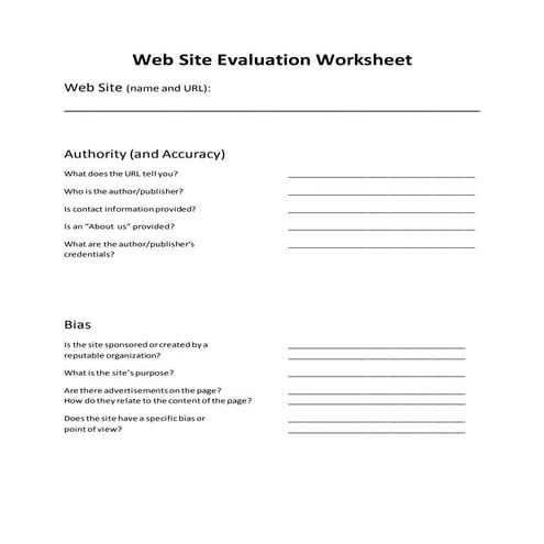 Worksheet