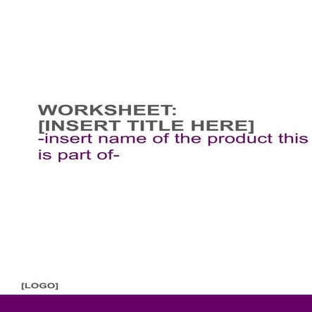 Worksheet Template