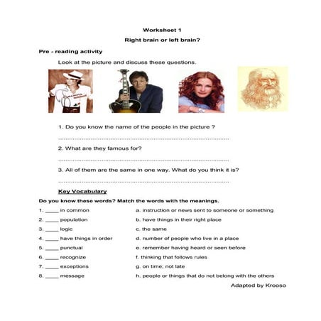 Worksheet 1