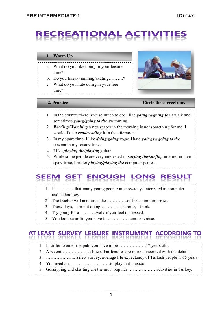 Recreational Activities