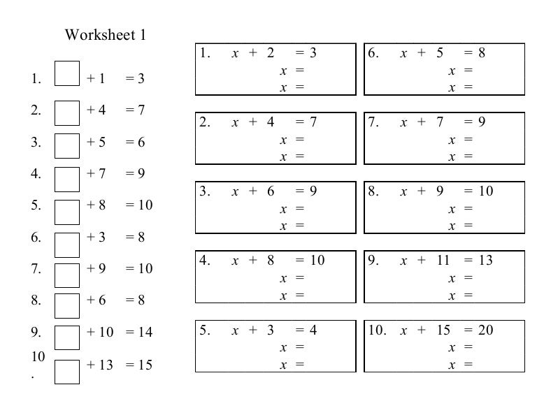 Worksheet 1