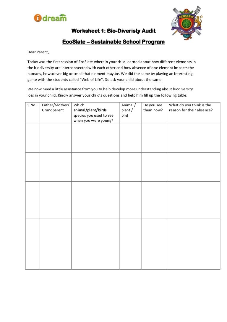 worksheet Biodiversity Worksheet bio diversity worksheet 1 ecoslate 2014