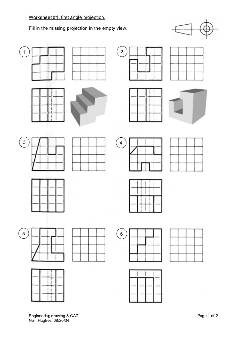 Printables Orthographic Projection Worksheet orthographic projection worksheet davezan worksheets bloggakuten