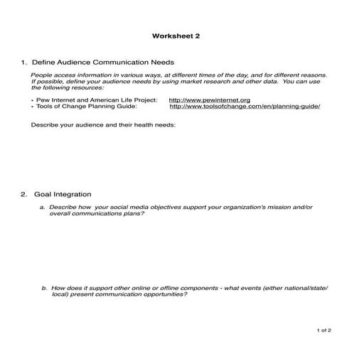 Worksheet 2