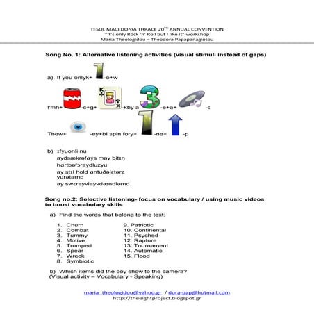 Worksheet rocknroll | PDF