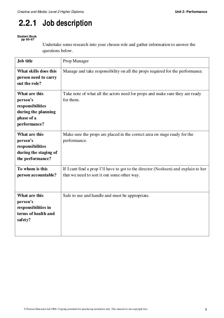 Worksheet 2.2.1 job description (prop manager)