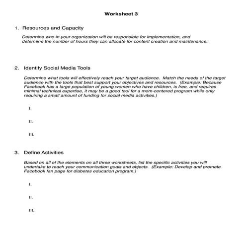 Worksheet 3