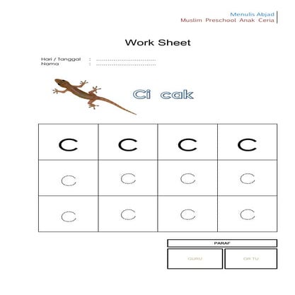 Work sheet c 2014 | PDF