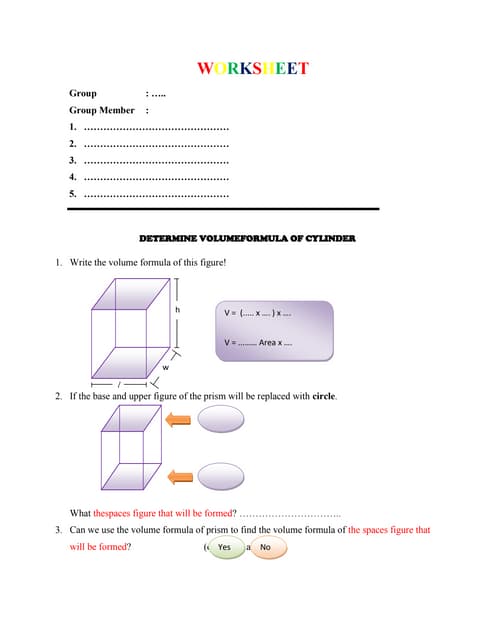 Worksheet determine the surface area of a sphere | DOCX