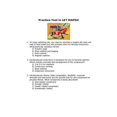 Worksheet for mapeh 2014 | DOCX