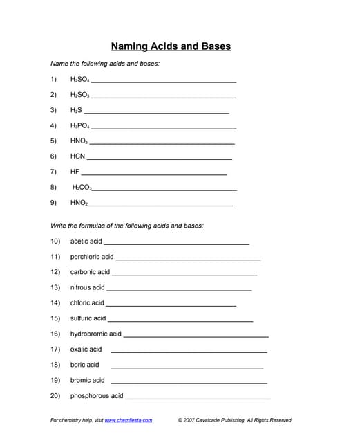 Quiz Acids And Bases 5