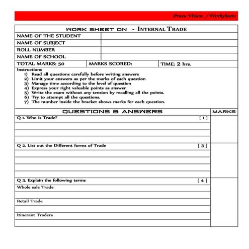 Work sheet on chapter 10 | PDF