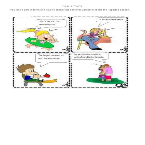 Worksheet reported speech | DOCX