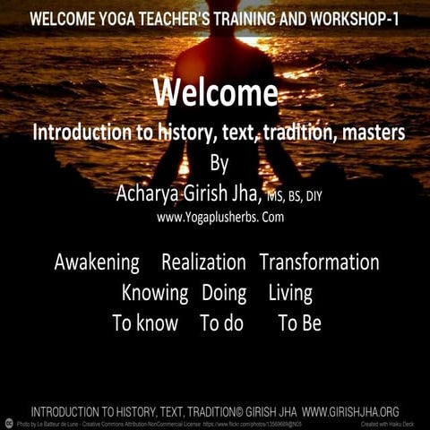 Workshop 1.1.4 Why tradition and lineage are unique in Authentic Yoga ...