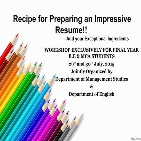 how to build your resume | PPT