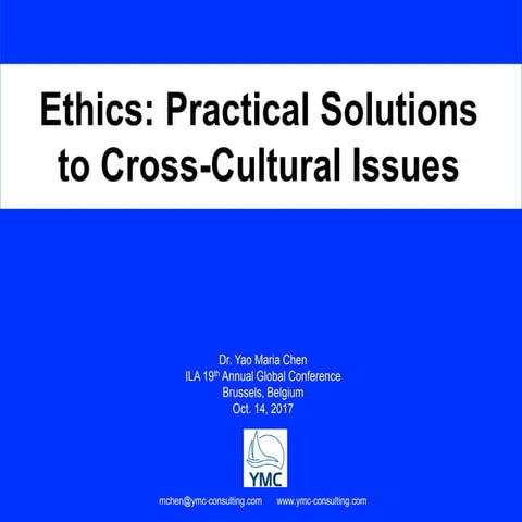 Cross-Cultural Workshop: Ethics 