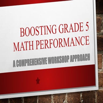 workshop on helping students solve word problem