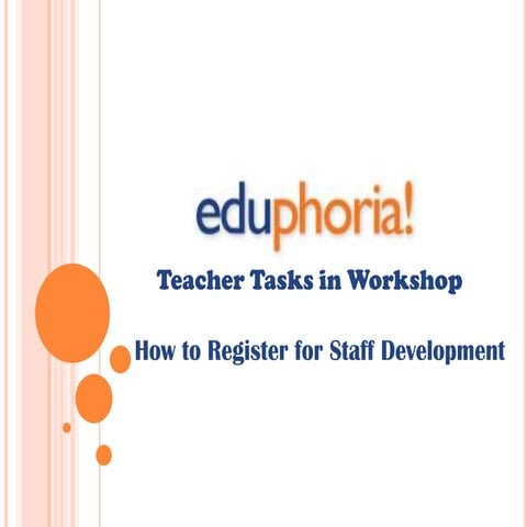 Workshop   How To Register For Staff Development