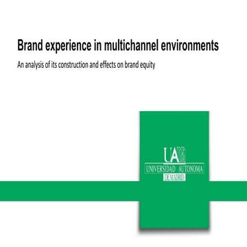 Brand experience in multichannel environments