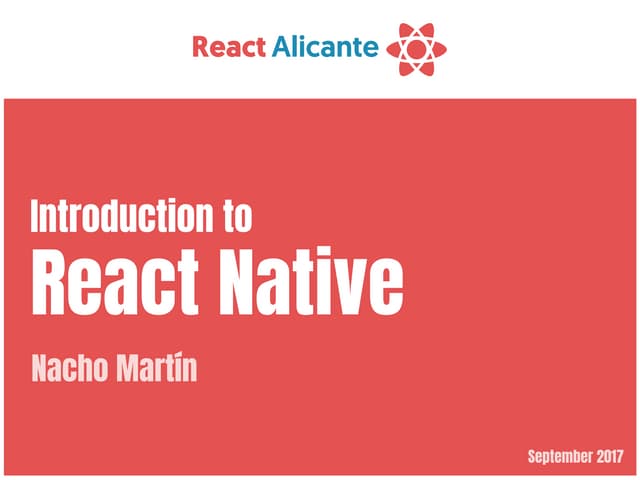 React Native Workshop - React Alicante