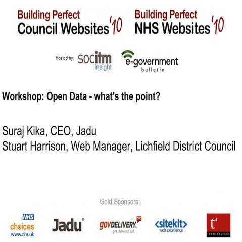 Workshop: Open Data - What's the Point?