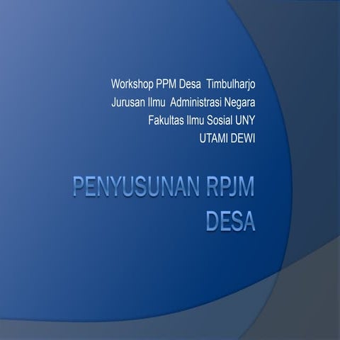 Workshop rpjm-desa-timbul