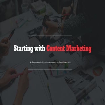 Workshop: Starting with content marketing