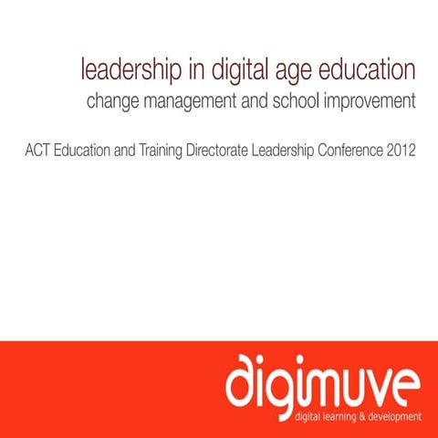 ACT Education and Training Directorate Leadership Conference 2012