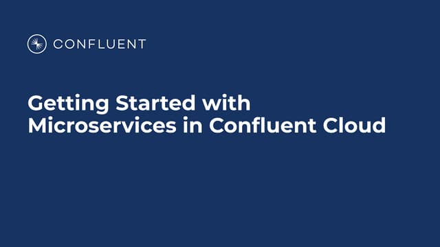 Build Event-Driven Microservices with Confluent Cloud Workshop #1