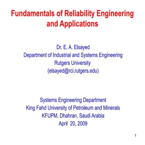 reliability workshop
