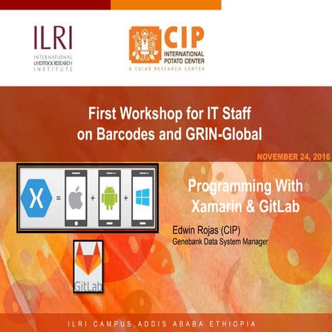 Workshop 2016 Genebank IT - Xamarin and Crossplatform