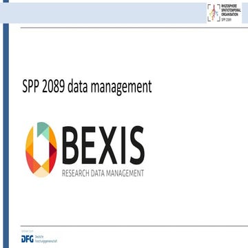 BEXIS2 Workshop - Part1
