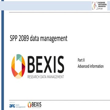 BEXIS2 Workshop - Part2