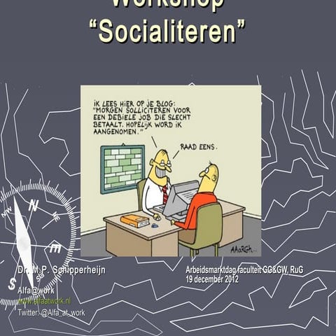 Workshop "Socialiteren" voor studenten Godgeleerdheid en Godsdienstwetenschap...