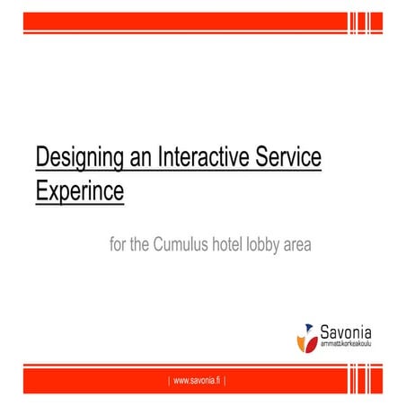 Experience Service Design / Workshop 3