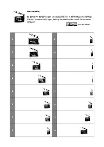 Daumenkino - das Prinzip "Stop Motion"