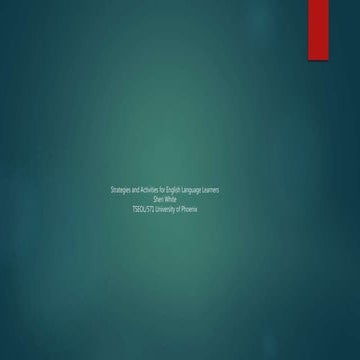 Workshop3  Teaching Strategies for ELL Students